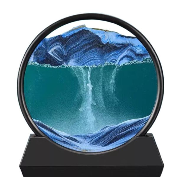 3D Liquid Sand Display ?C Mesmerizing Sand Art Sculpture for Desk, Living Room, and Office