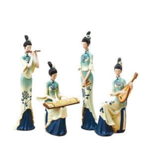Elegant Chinese classical music playing lady ornament, can be used as home decorations and gifts