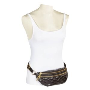 Quilted Zip Waist Pouch