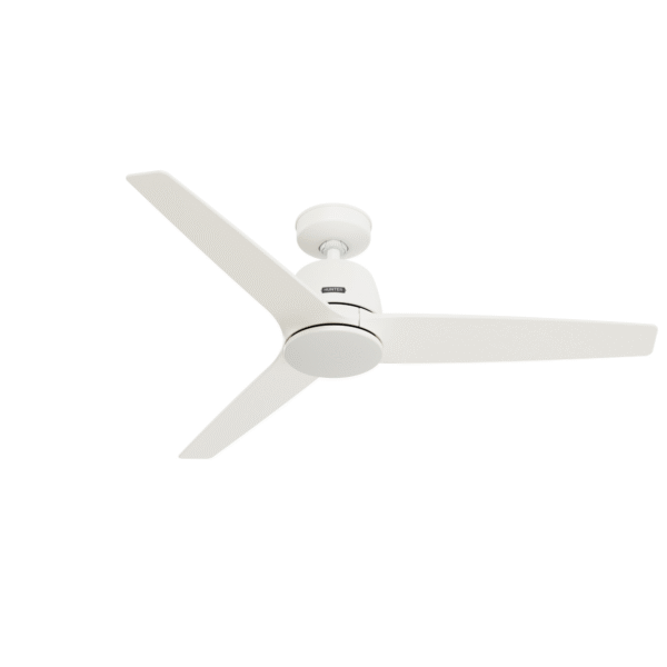Hunter 52 inch Malden Matte White Ceiling Fan and Handheld Remote - Jasmine Roth Collection