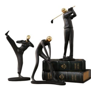 Dynamic Sports Resin Statue ?C Ideal for Home, Office, and Shelf Decoration