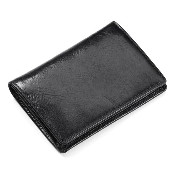 Glazed Leather Biz Card Wallet