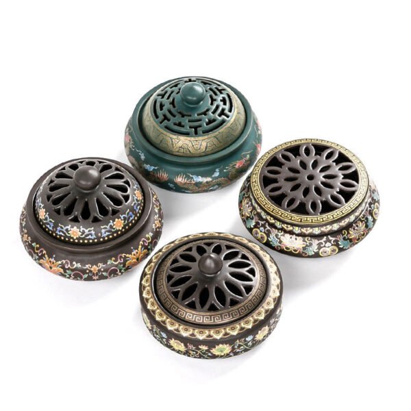 Elegant Blue Enamel Incense Burner - Add Beauty and Serenity to Space