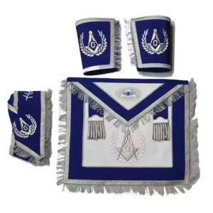 High Quality Apron Collar Cuffs Masonic Regalia Master Mason Gifts Set Embroidery Crafts Cross-stitching & Needlework