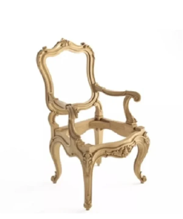 Decoration Animal Wooden Elephant Carving Ornaments Chair and Table