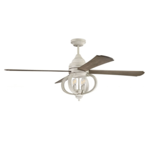 Craftmade 60" Augusta in Cottage White w/ Driftwood Blades Indoor Ceiling Fan - AUG60CW4