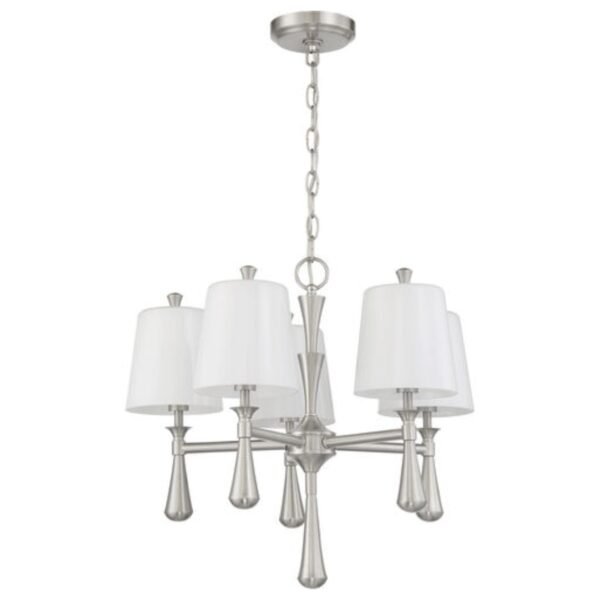 Craftmade Palmer 5 Light 21 inch Brushed Polished Nickel Chandelier Ceiling Light - 57425-BNK