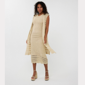 Esqualo Knit Long Fancy Gillet