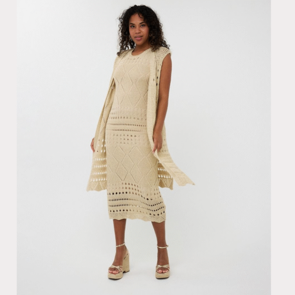 Esqualo Knit Long Fancy Gillet