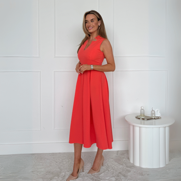 Girl In Mind Notch Neck Sleeveless Dress