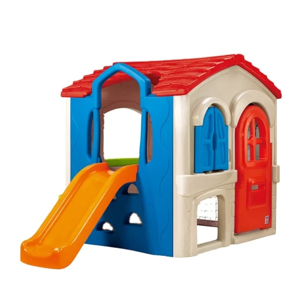 Children Playground Indoor Amusement Park Colorful Cartoon Shape Plastic House Play Home With Slide for Hot Selling