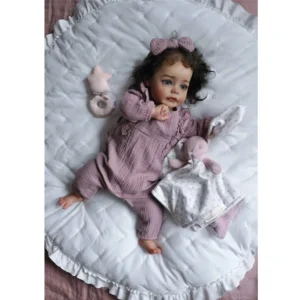Cute 60 CM Reborn Toddler Doll Safety Material Lifelike Full Vinyl Pretend Play Toys