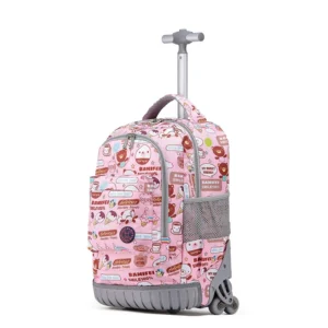 Wholesale Heavy Duty 3d Children Kids Trolley School Bags Backpacks for Teenagers Boys Girls With Wheel