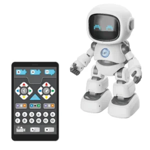 2.4GHz Programmable RC Robot Toy with Multifunctional Projection Intelligent Music Features for Boys Girls Fun Educational Kids