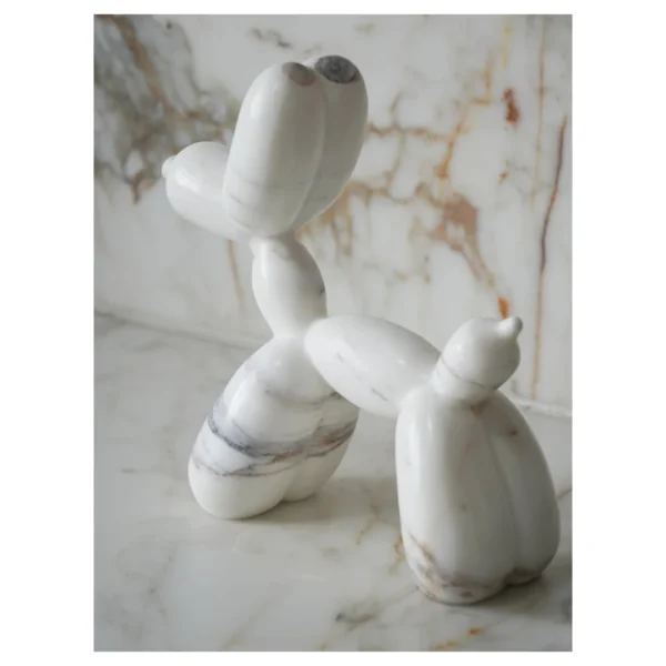 Natural marble stone crafts home decoration custom any shape rabbit marble crafts
