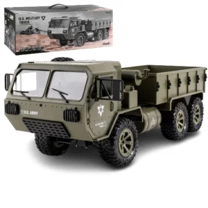 2024 Factory Direct Sale 2.4g 6 Wheel Drive Remote Control Wifi Fpv Camera Rc Off Road Army Military Rock Crawler Truck