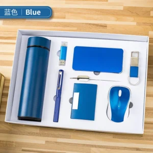 10000mah Wireless Power Bank & Mouse & Name Card Holder &pen&32G USB&key Chain&vacuum Flask &bookmark 8 In1 Business Gift Set