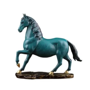 Elegant Copper Horse Figurine Metal Craft Engraving Home Office Decoration Housewarming Gift Success Symbol Casting Technique