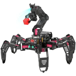 Hiwonder SpiderPi Pro Hexapod Robot with AI Vision Robotic Arm AI 6-Leg Spider Robot Powered by Raspberry Pi