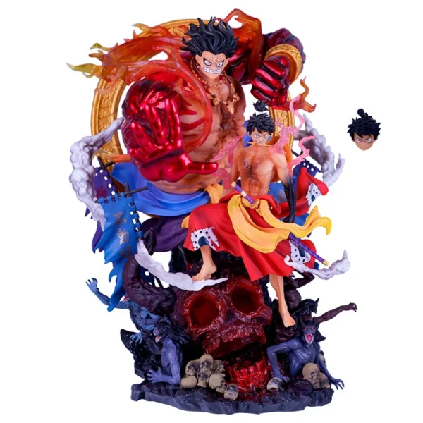 New Big Lager 30cm One Pieced Acalanatha Luffy High Quality Statue Gk Model One Pieced Luffy Anime Action Figure