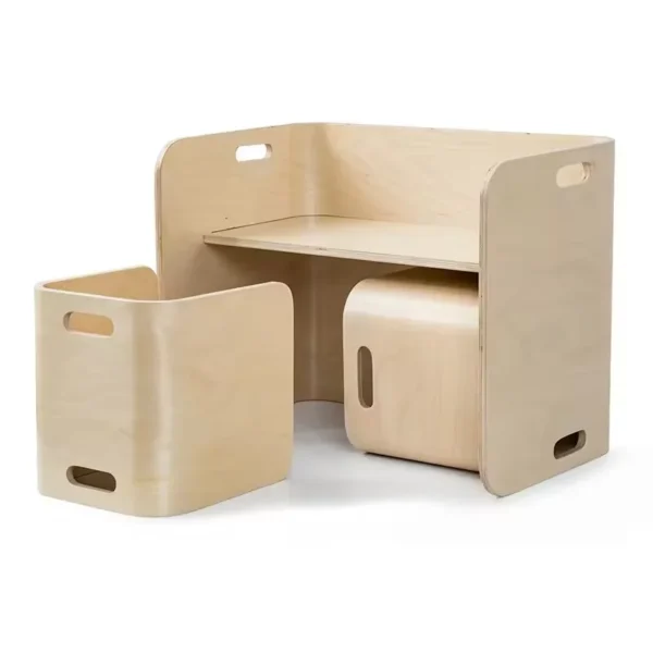 High Quality Birch Wooden Sets Baby Toddler Bedroom Multifunctional Children's Home Tables Chairs Furniture Study Learning Sets