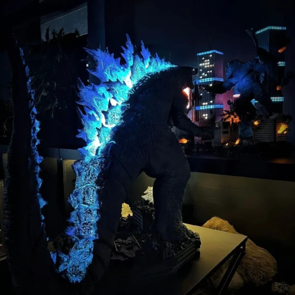 Godzila vs. King Adjustable PVC Statue Model Giant Monster Glowing Heat Ray Figurine Ornament
