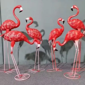Liligongyipin Simulation Flamingos Gardening Decoration Grass Balcony Garden Wedding Crafts