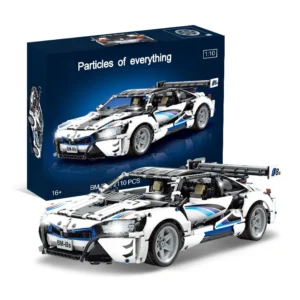 Real 2.4G I8s Super High-Speed Remote Control Car Four Wheels Servo Motor Building Block Compatible Remote Programming