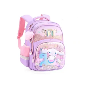 DOULUO Sanrioo Fashion Pink Cartoon Girls School Bags Large Capacity Foldable Backpacks Cute Primary School Kid Schoolbag