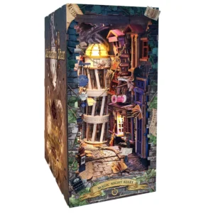 New Retro Wooden DIY Doll House Book Nook Kits Miniature Magic Night Alley Educational Toy for Girls