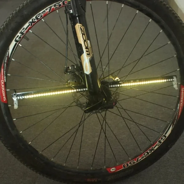 LED Light Bar Charging Programmable Applicable to Mountain Bike Dead Fly Wheel Decorative Light Mountain Bike Spoke Lights