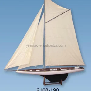 Big Wooden Racing Yacht Model,228x29x247cm (Biggest), Fast Speed Vessel Boat Model
