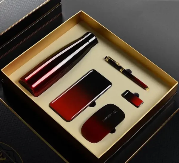 Wholesale Custom Personalized Corporate Logo Promotional Luxury 5 in 1 Vacuum Cup Gift Set