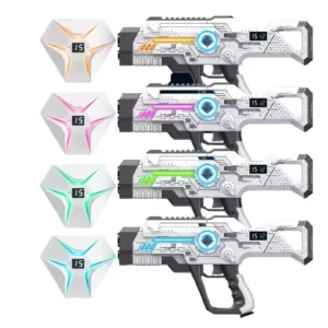Rechargeable 4Players Battle Shooting Game Electric Gun Set Vests Infrared Laser Tag Toy Gun and Vest Multiplayer
