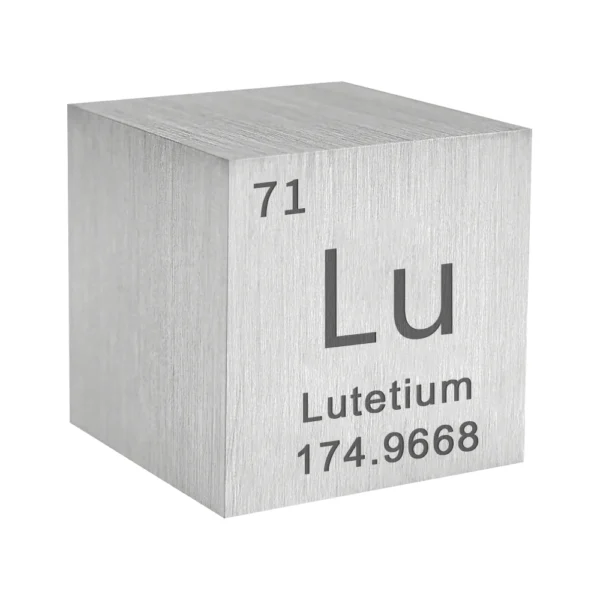 Lutetium Cube - Metal Element Cubes - Laser Engraved Density Cube Set for a Periodic Table of Elements Collection