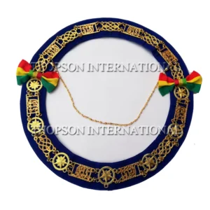Grand Master Chain Collar for Masonic Regalia Handmade Embroidery Crafts & Cross-Stitching & Needlework