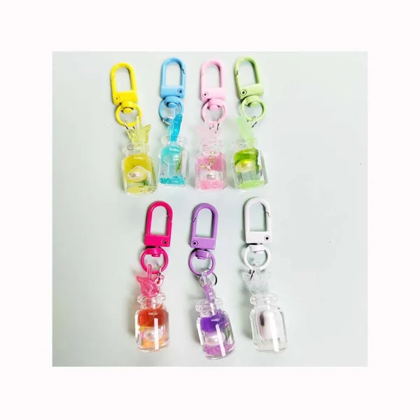 Bubble Tea DIY Keychain High Quality Pearl Miniature Milk Tea Acrylic Pendant Backpack Keyring Charms Pendants Accessories