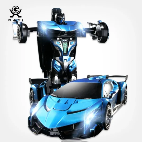 1:10 Christmas Children's Gesture Induction Remote Control Car Transforming Robot One Button Transformation Rc Toy Car Robots