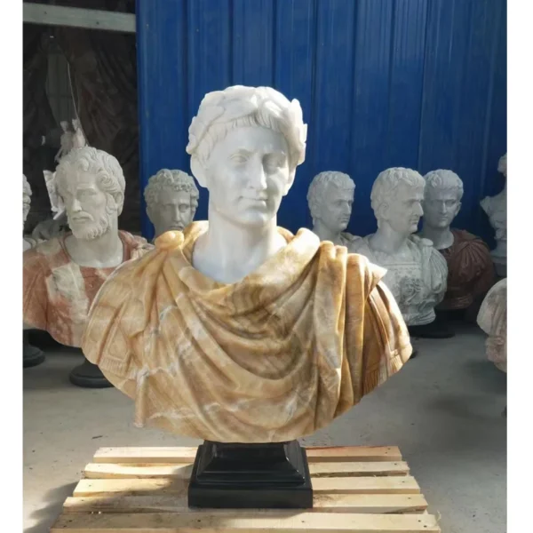 Factory Custom Marble Crafts Life Size Male Torso Figure  Bust Sculpture Stone Head Bust  Desktop Decor