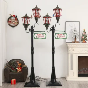 European Song Christmas Lamp Snow Series Light Santa Claus Music Outdoor Ornament Street Lamps Decoration Gifts