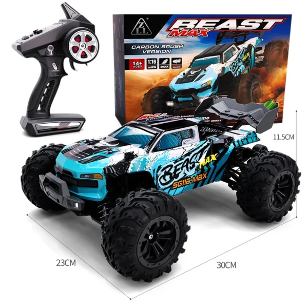 SG116 MAX 1:16 4WD 80KM High Speed RC Waterproof Truck Drift Racing Car Brushless Electric Off-Road Remote Control Kids Toy Car