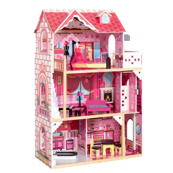 Wooden Simulation Vienna Villa Children Play House Doll House Princess Room Parent-child Interactive Toy Girl