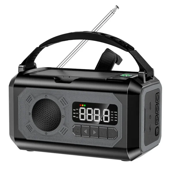 Convenient Outdoor Portable Emergency Radio Flashlight Multifunctional Hand Cranked Generator Radio Portable Solar Radio