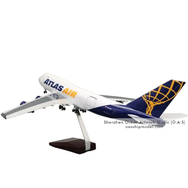 Aircraft Plane Model for Gift 1:150 Alloy Scale Model Aircrafts 747 Atlas Air 47cm Boeing Model Airplanes
