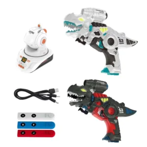 Rechargeable Dinosaur Laser Tag Gun Toys Battle Games for Kids Infrared Laser Tag Gun With Digital LED Score Display & Projector