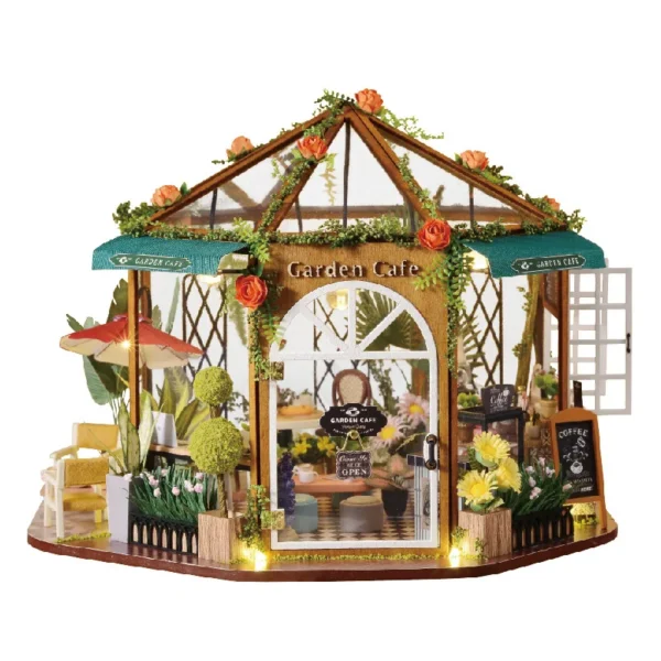 DIY House Miniature With Furnitures Wooden House Toys Set LED Lights Christmas Children's Gifts