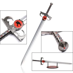120cm Thundercats Lion-O Sword of Omens Anime Sword Toy Weapon for Cosplay Props with Wood Stand