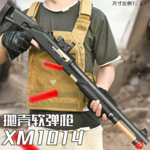 UDL XM1014 Toy Gun Models Foam Blasters Soft Bullet Shot Gun Empty Shell Ejecting Design Indoor Outdoor Play Birthday Xmas Gifts
