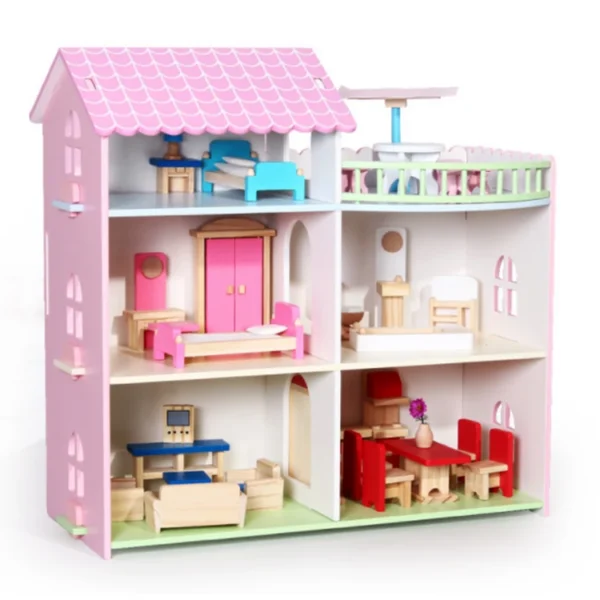 Baby Handmade Doll House Toy Creative Bedroom Doll House DIY Furniture Wood  Toys