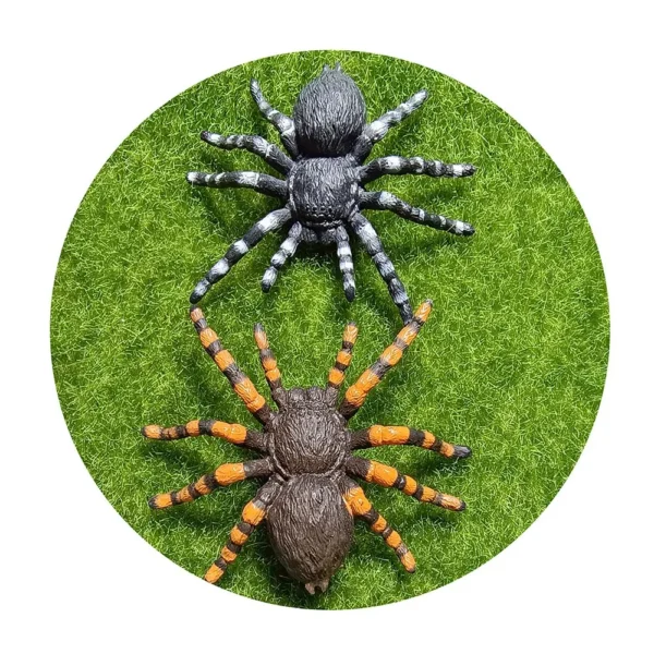Bulk 100pcs 95*85*18mm Simulation Spider Shape DIY Plastic Toys Sets Decoration Craft Assortment Small Plastic DIY Toy Packs